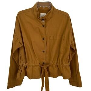 a loves a Women Lightweight Military Jacket Brown Minimalist Preppy Size Medium